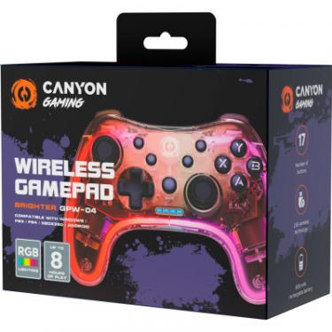 Геймпад Canyon Brighter GPW-04 Wireless RGB 5in1 PS4/Xbox360 Crys Фото 1