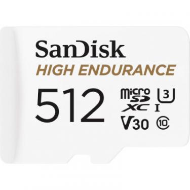 Карта памяти SanDisk 512GB microSDXC High Endurance UHS-I U3 V30 + SD a Фото 1