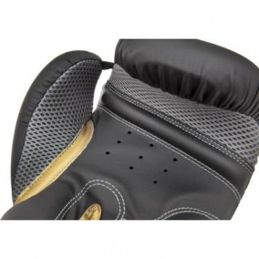 Боксерские перчатки Reebok Boxing Gloves чорний, золото RSCB-12010GB 12 унцій Фото 3