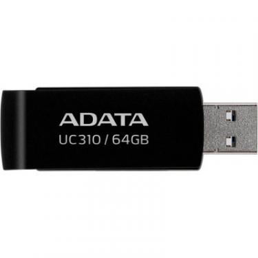 USB флеш накопитель ADATA 64GB UC310 Black USB 3.0 Фото 1