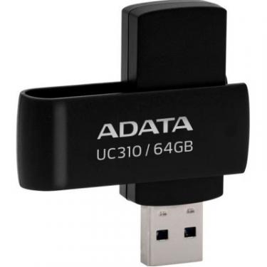USB флеш накопитель ADATA 64GB UC310 Black USB 3.0 Фото 2