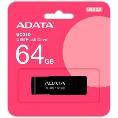 USB флеш накопитель ADATA 64GB UC310 Black USB 3.0 Фото 3