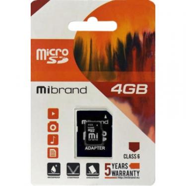 Карта памяти Mibrand 4GB mircroSD class 6 Фото