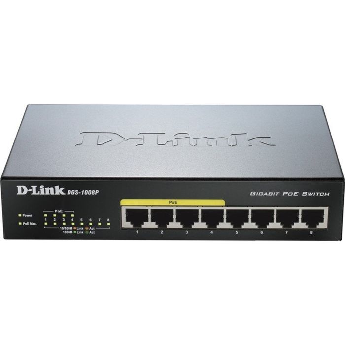 Коммутатор сетевой D-Link DGS-1008P Фото