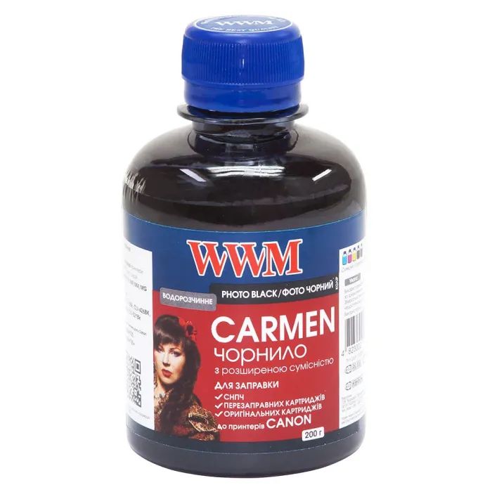 Чернила WWM CANON UNIVERSAL CARMEN Photo Black 200г Фото