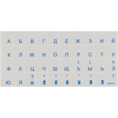 Наклейка на клавиатуру Brain blue Фото