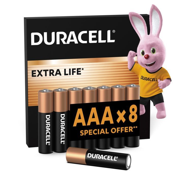 Батарейка Duracell AAA лужні 8 шт. в упаковці Фото