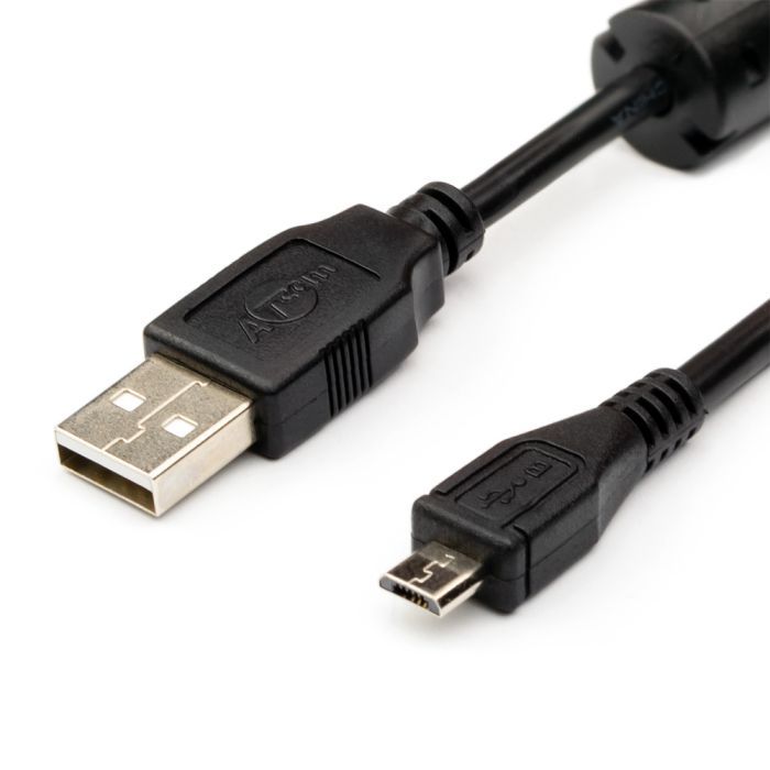 Дата кабель Atcom USB 2.0 AM to Micro 5P 1.8m Фото