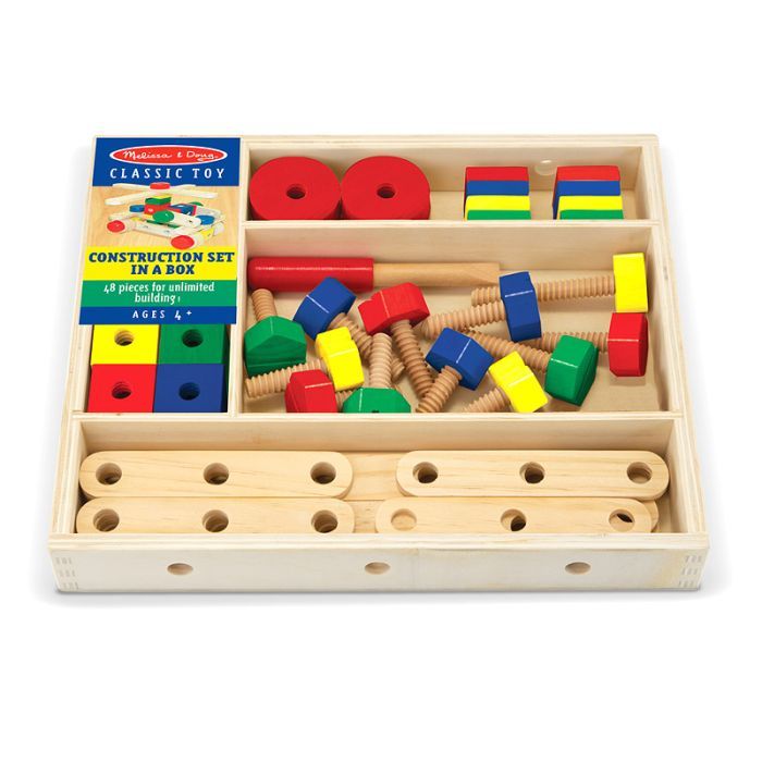 Развивающая игрушка Melissa&Doug Деревянный строительный конструктор Фото