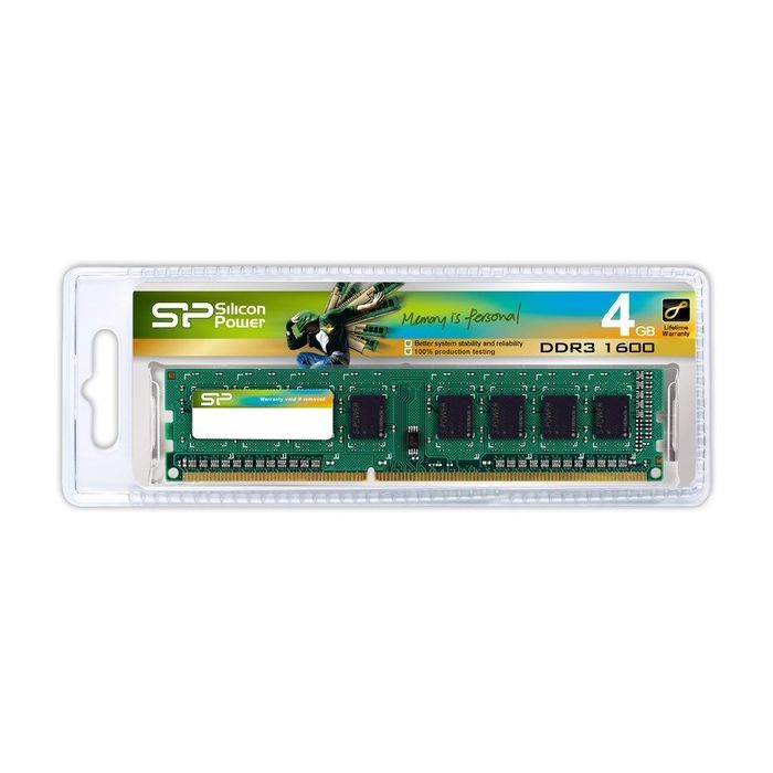 Модуль памяти для компьютера Silicon Power DDR3 4GB 1600 MHz Фото