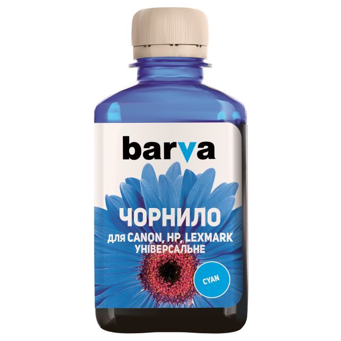 Чернила Barva CANON/HP/Lexmark Universal №4 CYAN 180г Фото