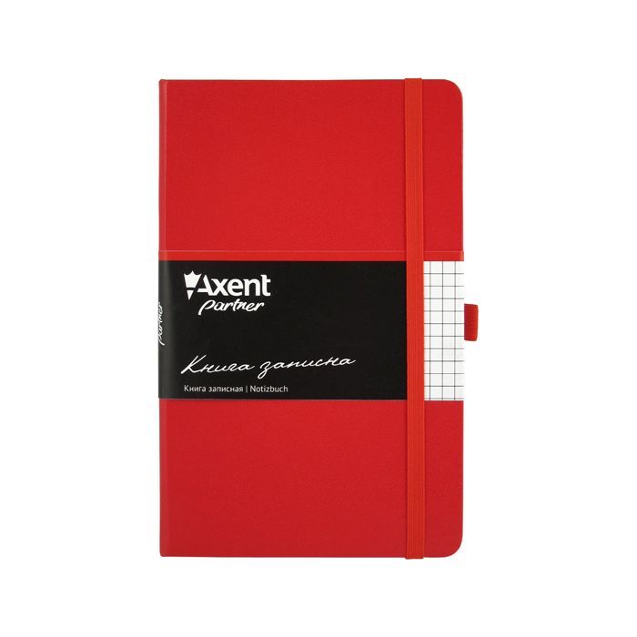 Книга записная Axent Partner, 125*195, 96sheets, square, red Фото