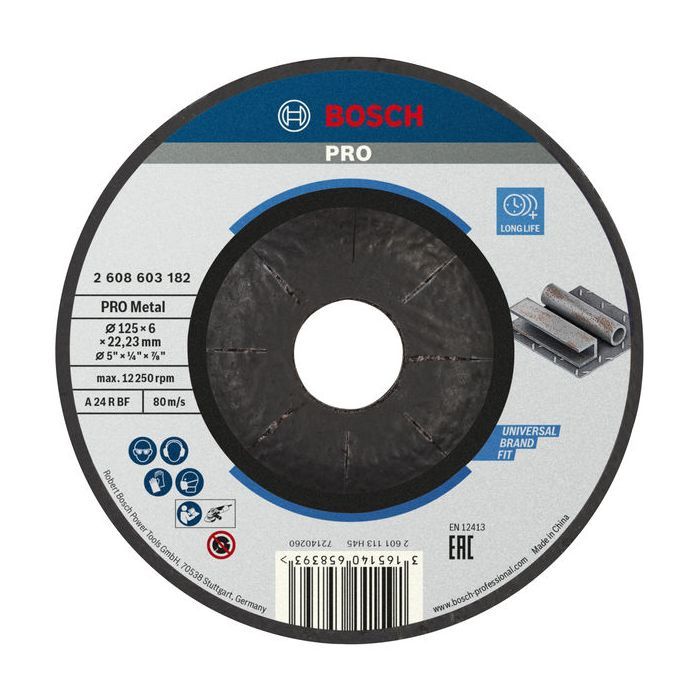 Круг зачистной Bosch обдирный, Standard for Metal 125х6мм Фото