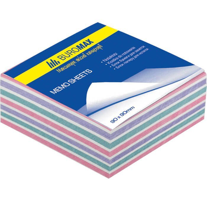 Бумага для заметок Buromax Zebra 90х90х40мм, glued Фото