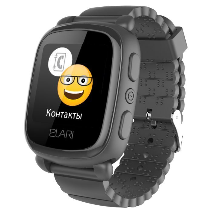 Смарт-часы Elari KidPhone 2 Black з GPS-трекером Фото