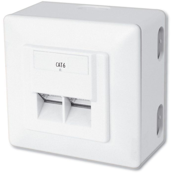 Компьютерная розетка Digitus 2xRJ45 STP, cat. 6, для відкритої проводки Фото