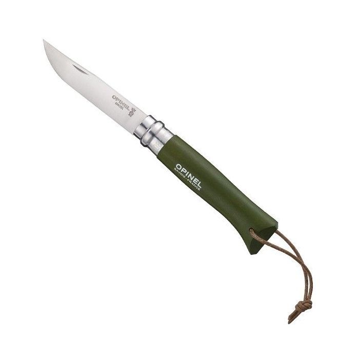 Нож Opinel №8 Inox VRI Trekking зеленый, без упаковки Фото