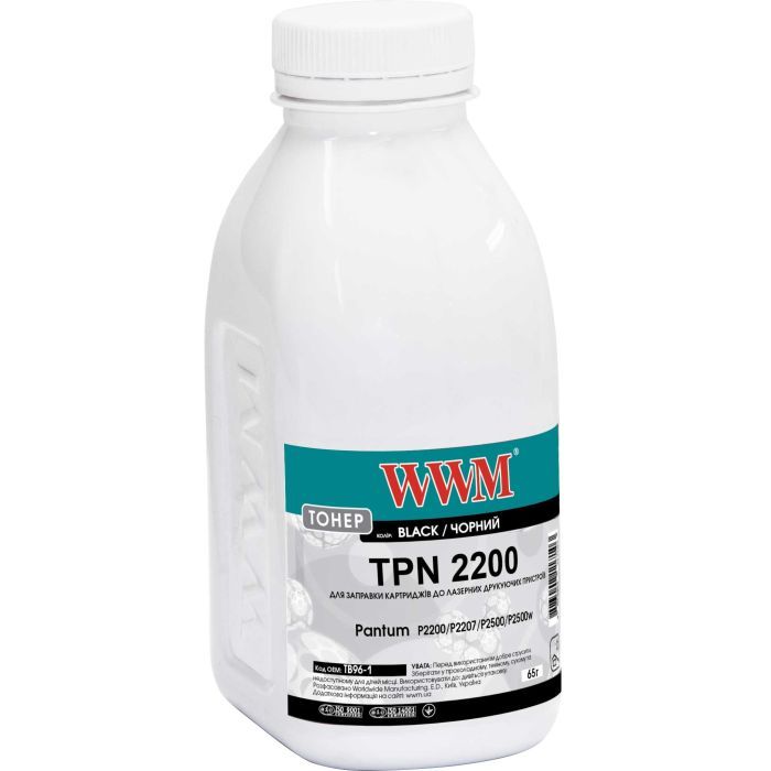 Тонер WWM Pantum PC-230R/PC-230B/PC-211EV, 65г Black Фото