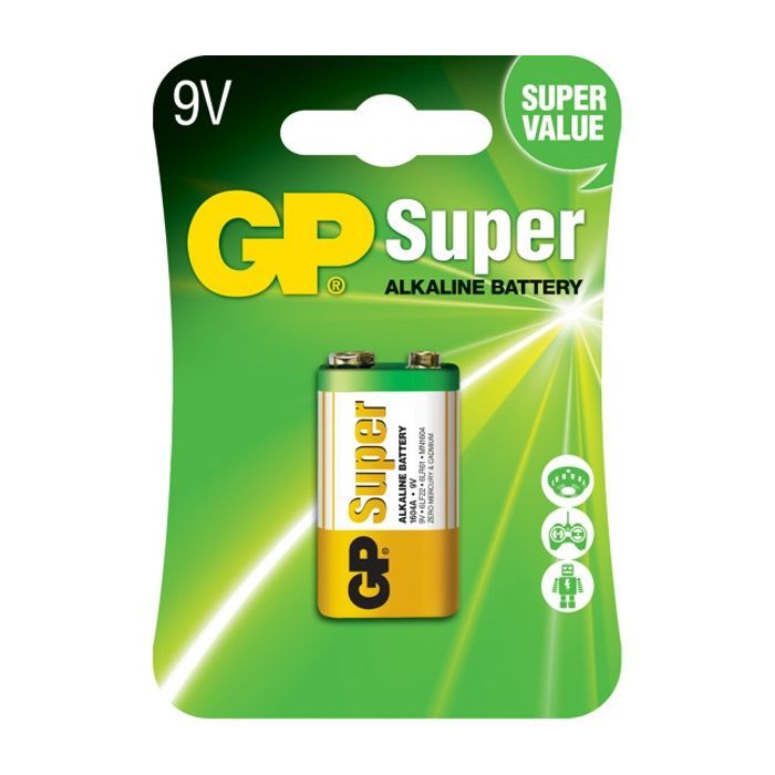 Батарейка Gp Крона Super Alcaline 6F22 / 6LR61 9V * 1 Фото