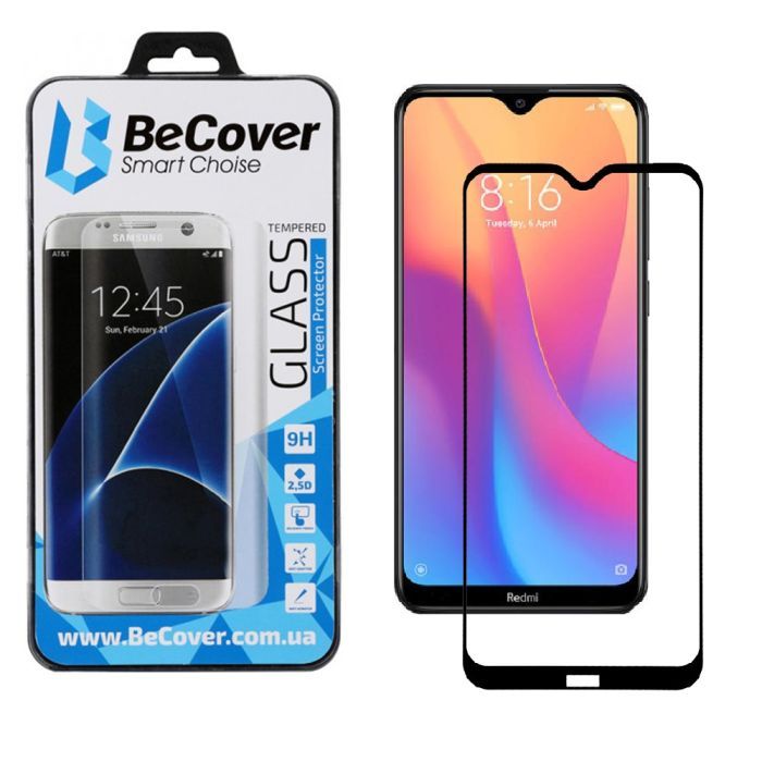 Стекло защитное BeCover Xiaomi Redmi 8A Black Фото