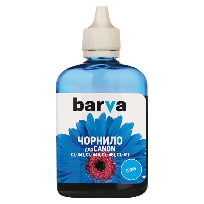 Чернила Barva CANON CL-441/CL-461 100мл CYAN Фото