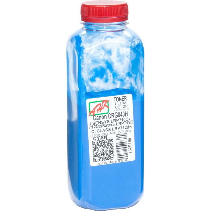 Тонер AHK Canon LBP-710/712, 180г Cyan Фото