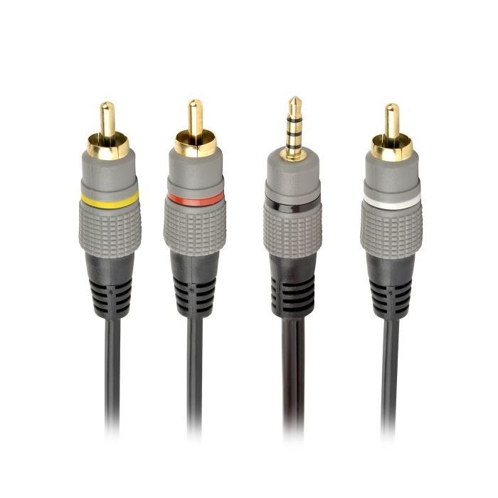 Кабель мультимедийный Cablexpert 3.5mm M to 3xRCA M 1.5m (4pin) AV Фото