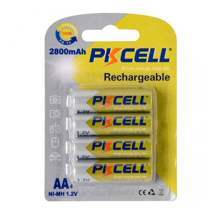 Аккумулятор PkCell AA R6 NiMH 2800mAh * 4 Фото
