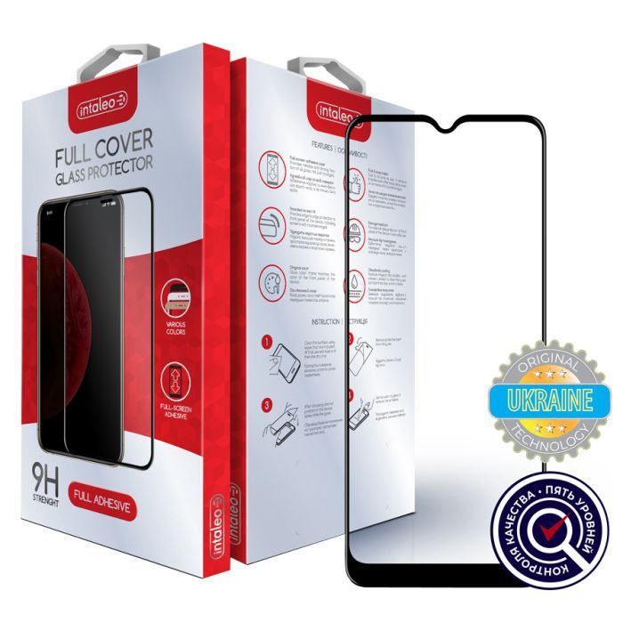 Стекло защитное Intaleo Full Glue для Samsung A02s black Фото