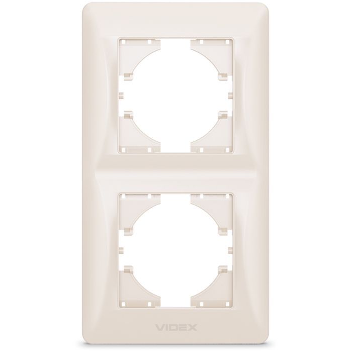 Рамка Videx BINERA кремовая 2 поста Фото