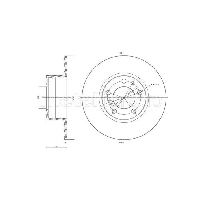 Тормозной диск METELLI 23-0187 Фото