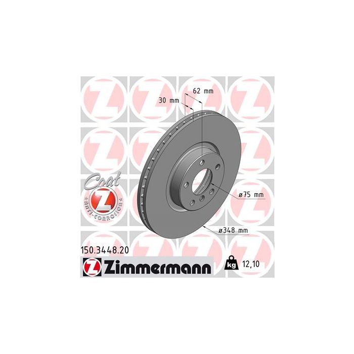 Тормозной диск ZIMMERMANN 150.3448.20 Фото