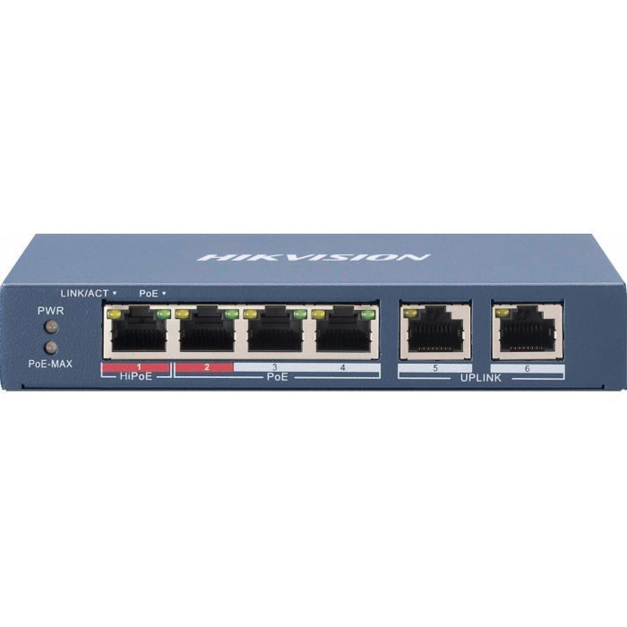 Коммутатор сетевой Hikvision DS-3E0106HP-E Фото