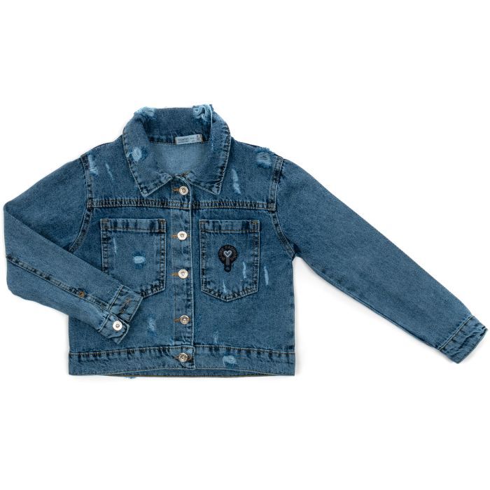 Пиджак детский Toontoy джинсовий з потертостями Фото