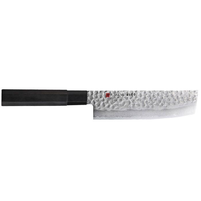 Кухонный нож Kasumi Kuro Damascus Nakiri 165 mm Фото