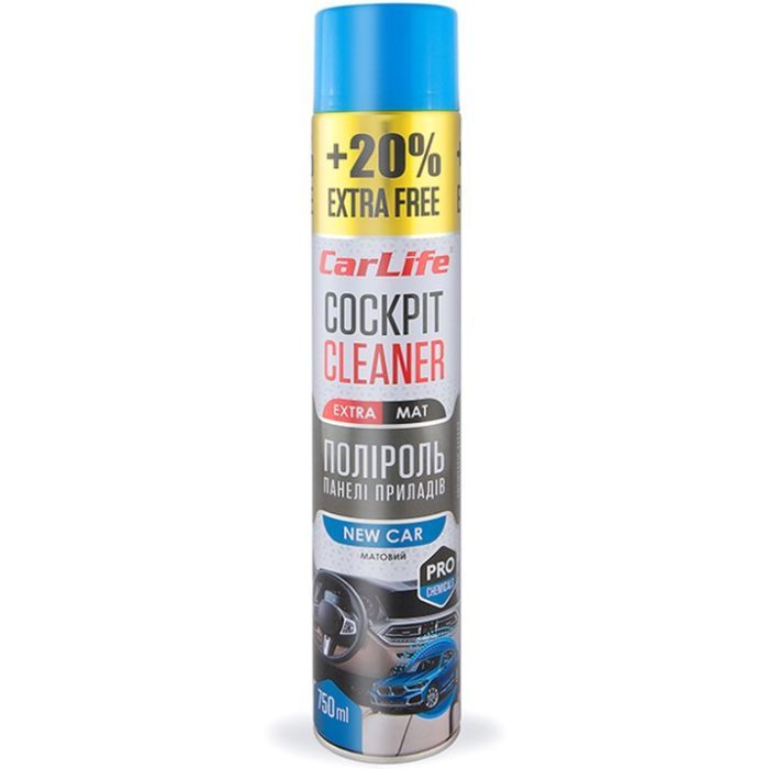 Автополироль CarLife Cockpit Cleaner EXTRA MAT Новая машина 750мл Фото