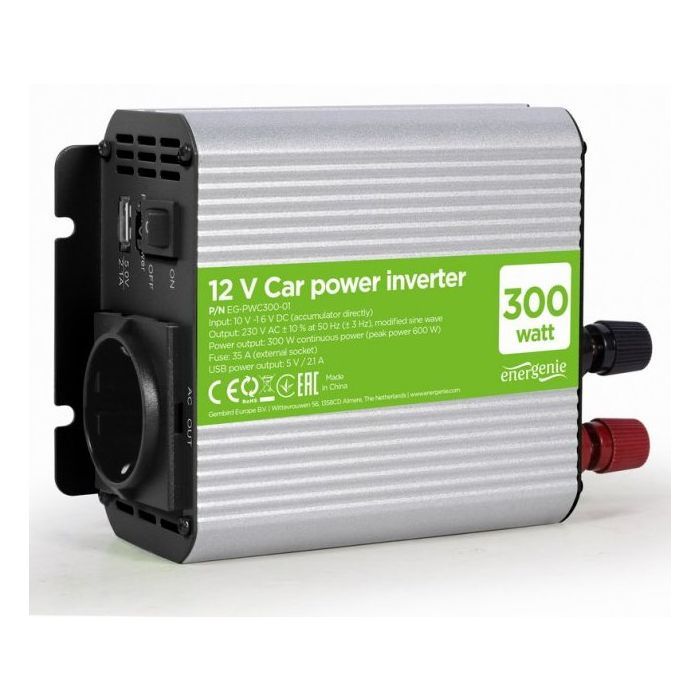 Автомобильный инвертор EnerGenie 12V/220V 300 Вт Фото