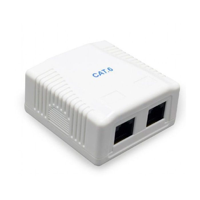 Компьютерная розетка Cablexpert RJ45x2 UTP, cat.6 Фото