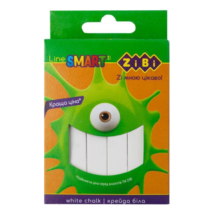 Мел ZiBi белый 12 шт, SMART Line Фото