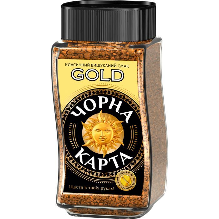 Кофе Чорна карта растворимая 190г "Gold" Фото
