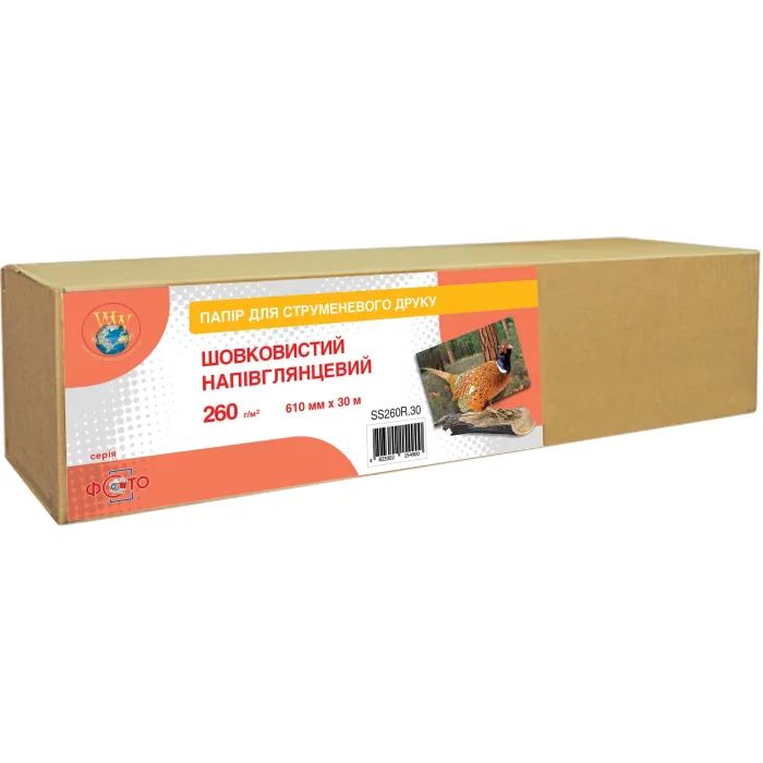 Бумага WWM 24"/610мм Silky Semi Gloss 260г, рулон 30м Фото