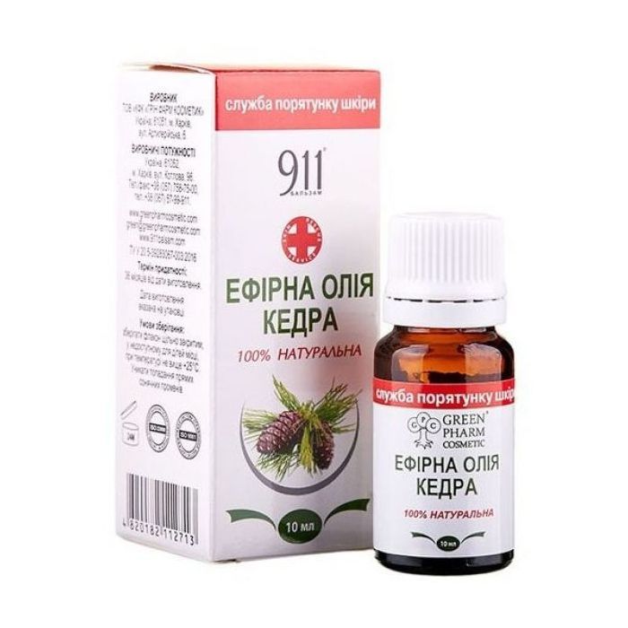 Эфирное масло ГРІН ФАРМ КОСМЕТИК Масло эфирное кедра 10 мл Фото