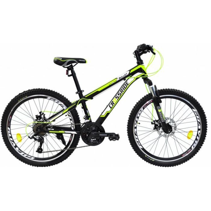 Велосипед Crossride Bullet 24" рама-14" St Black/Green Фото