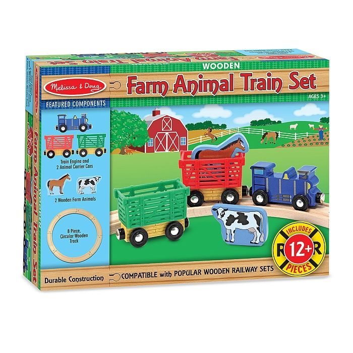 Игровой набор Melissa&Doug дерев'яний "Потяг з тваринами" Фото