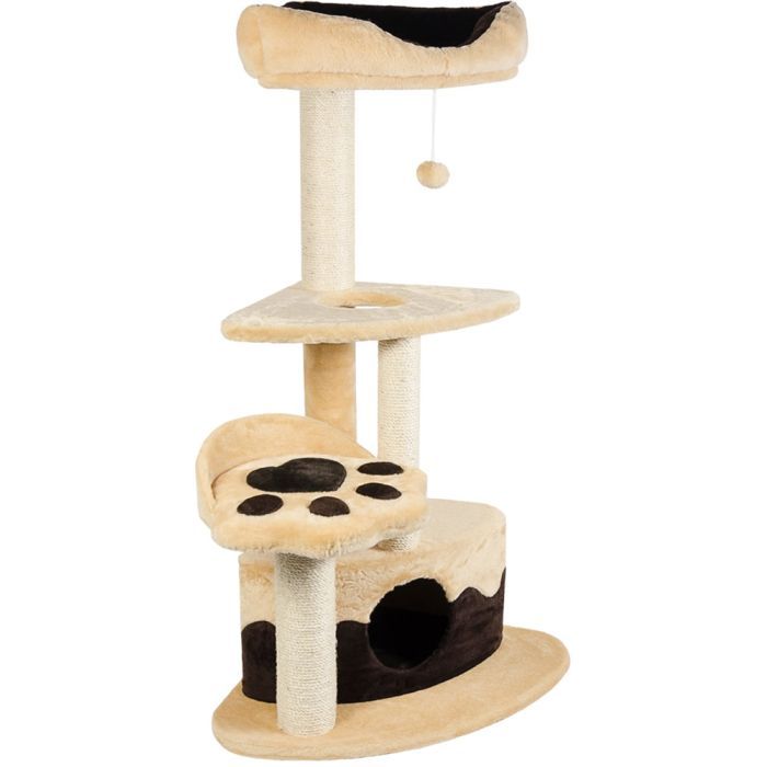 Дряпка (когтеточка) для котов Природа Городок угловая (бежевая) Фото