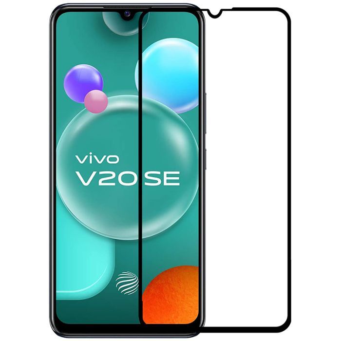 Стекло защитное PowerPlant Full screen Vivo V20 SE, Black Фото