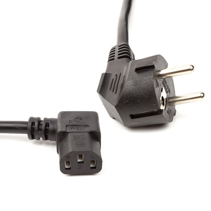 Кабель питания PowerPlant C13 2.0m 90° corner Фото
