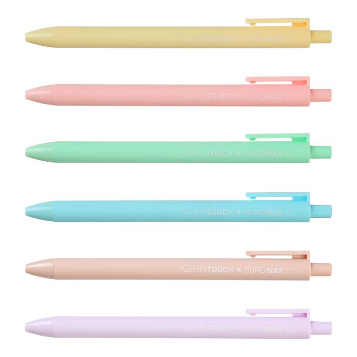 Ручка шариковая Buromax автоматическая Pastel 0.5 мм, синяя Фото