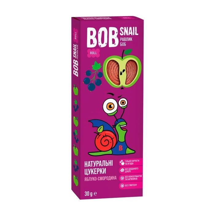 Конфета Bob Snail Яблоко-Черная смородина 30 г Фото