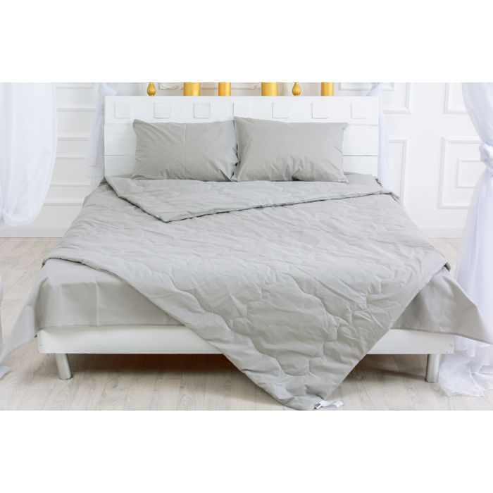 Одеяло MirSon бавовняна Літня №2352 Light Gray 172x205 Фото